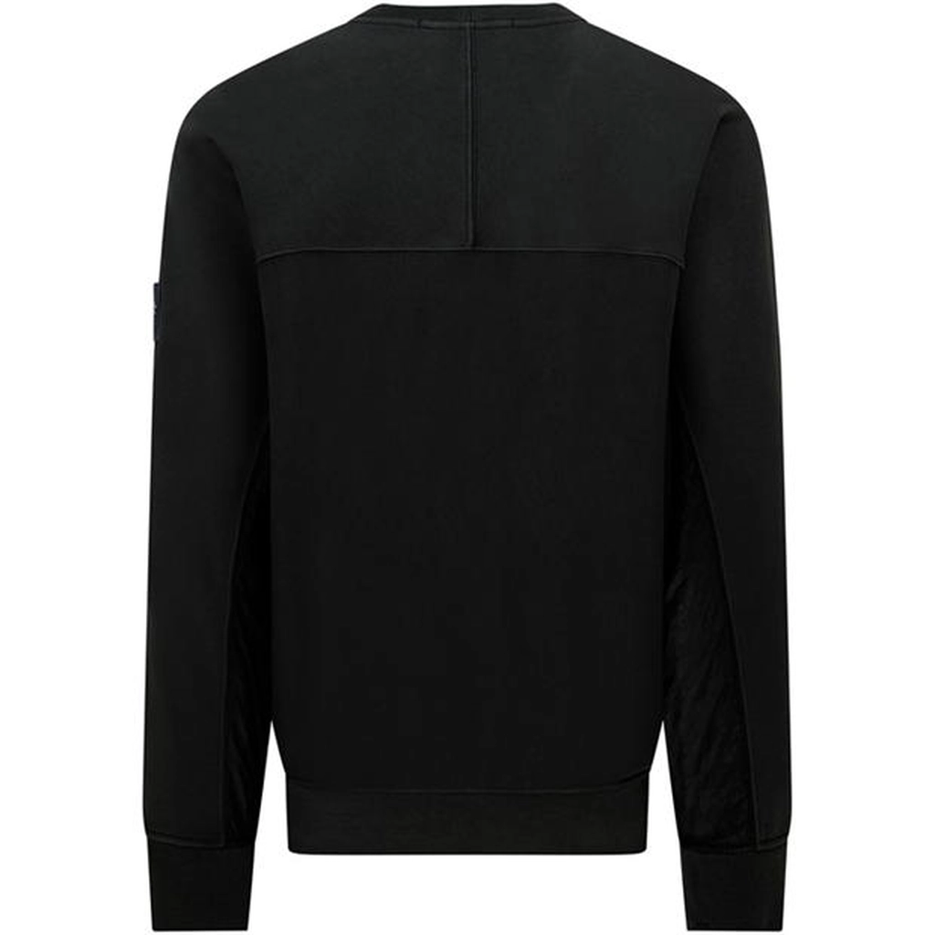 Stone Island Nylon Fleece Crewneck Sweatshirt - Black
